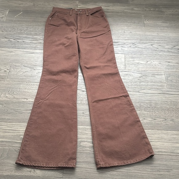 Levi’s | 70'S Movin’ on high rise flare jeans in brown size 27W32L - Picture 5 of 16